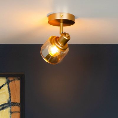 Lucide Bjorn downlight, 1-bulb, gold/brass