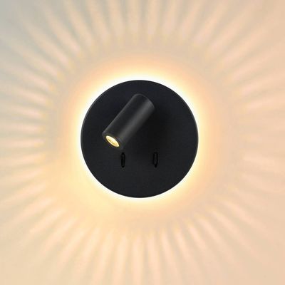 Lucide LED wall light Bentjer 2 light sources black