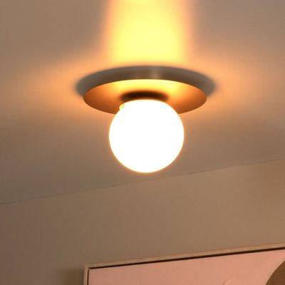 Lucide Tricia ceiling light, gold, Ø 25 cm, glass, 1-bulb, E27