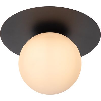 Lucide Tricia ceiling light, black, Ø 25 cm, glass, 1-bulb, E27 - Thumbnail 2