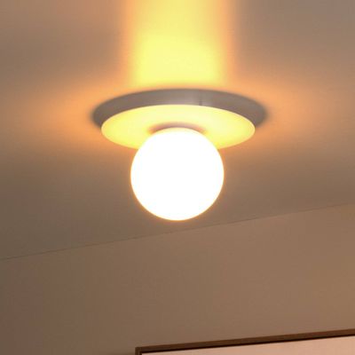 Lucide Tricia ceiling light, white, Ø 25 cm, glass, 1-bulb, E27