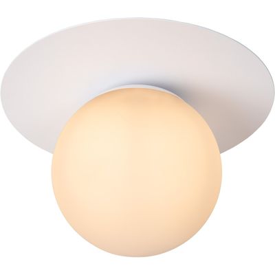 Lucide Tricia ceiling light, white, Ø 25 cm, glass, 1-bulb, E27 - Thumbnail 2