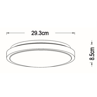 Lucide Dasher LED ceiling light, black, Ø 29.3 cm, 2700 K, IP44