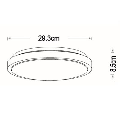 Lucide Dasher LED ceiling light, white, Ø 29.3 cm, 2700 K, IP44