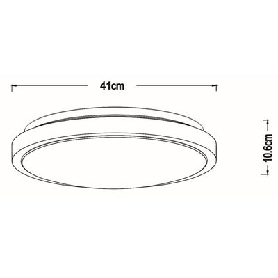 Lucide Dasher LED ceiling light, white, Ø 41 cm, 2700 K, IP44