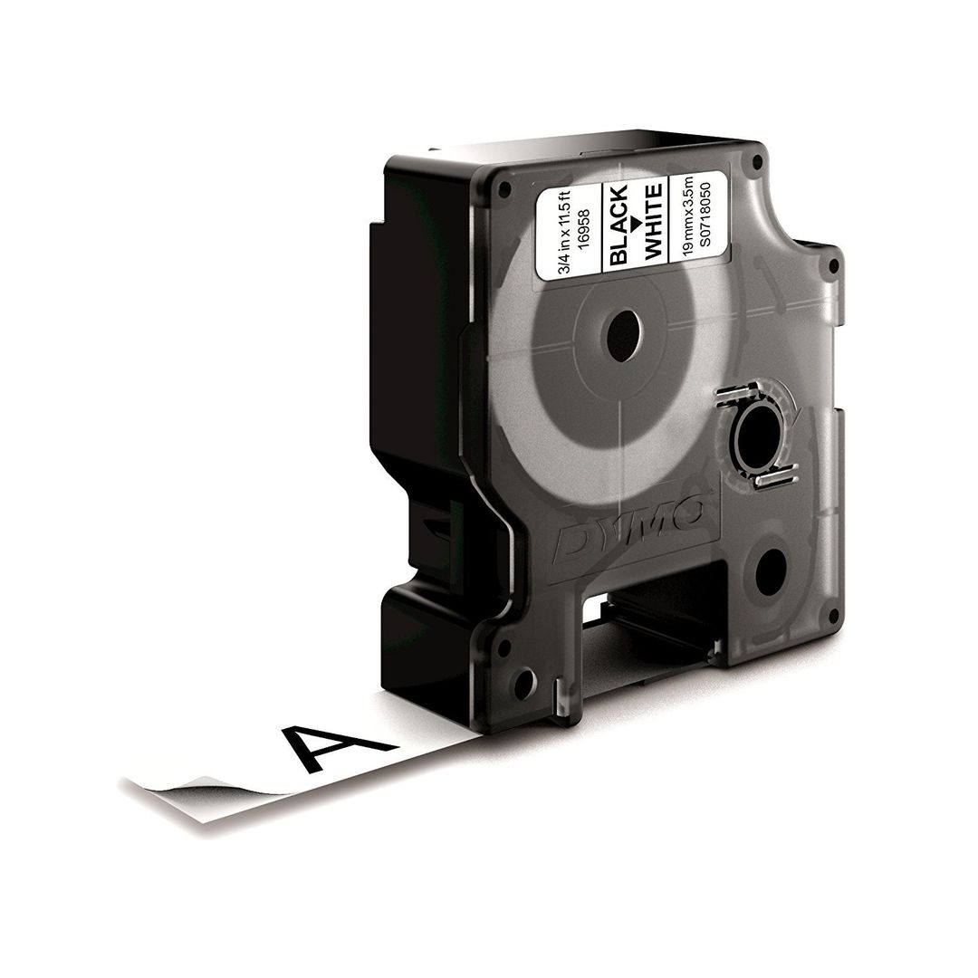 DYMO D1 Durable - Black on White - 19mm - Image 1