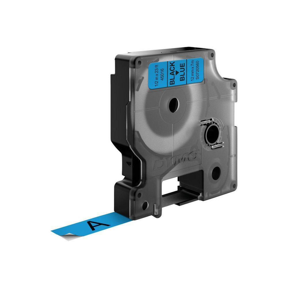DYMO D1 Standard - Black on Blue - 12mm - Image 1