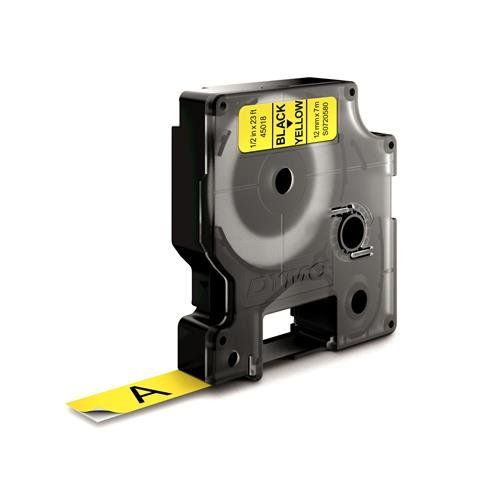 DYMO D1 Standard - Black on Yellow - 12mm - Image 1