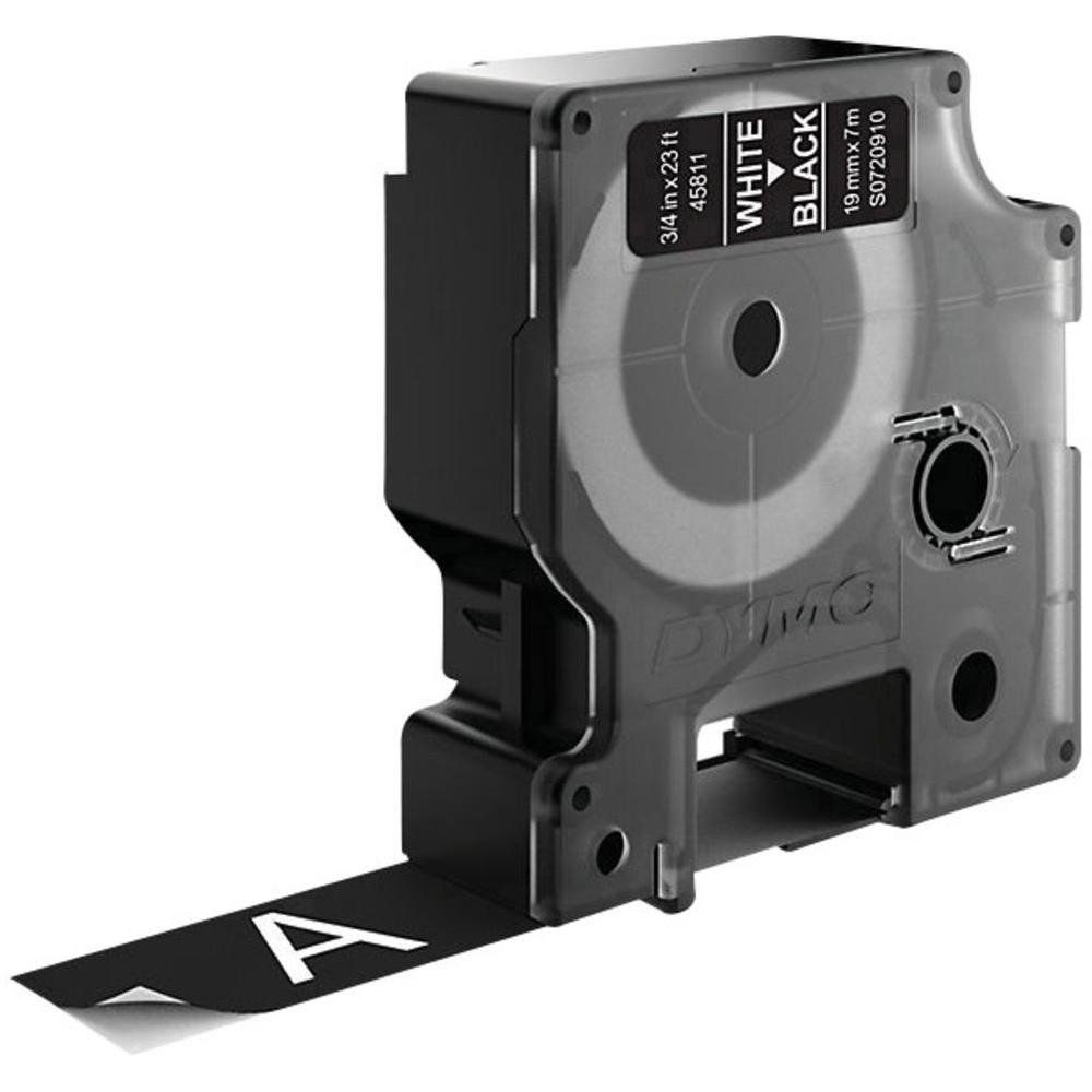 DYMO D1 Standard - White on Black - 19mm - Image 1