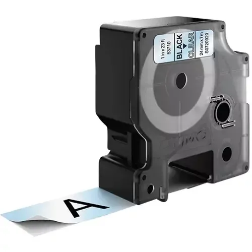 DYMO D1 Standard - Black on Transparent - 24mm - Image 1