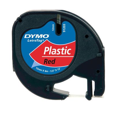 Dymo 91203/S0721630 DirectLabel-etikettes Polyester red 12mm x 4m for