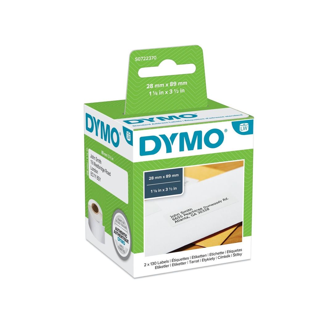 Dymo 99010/S0722370 DirectLabel-etikettes 89mm x28mm Pack=2 for Dymo 4 - Image 1