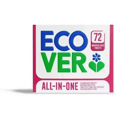 Ecover All In One Dishwasher Tablets (Pack 72) - 1002155 - Image 1
