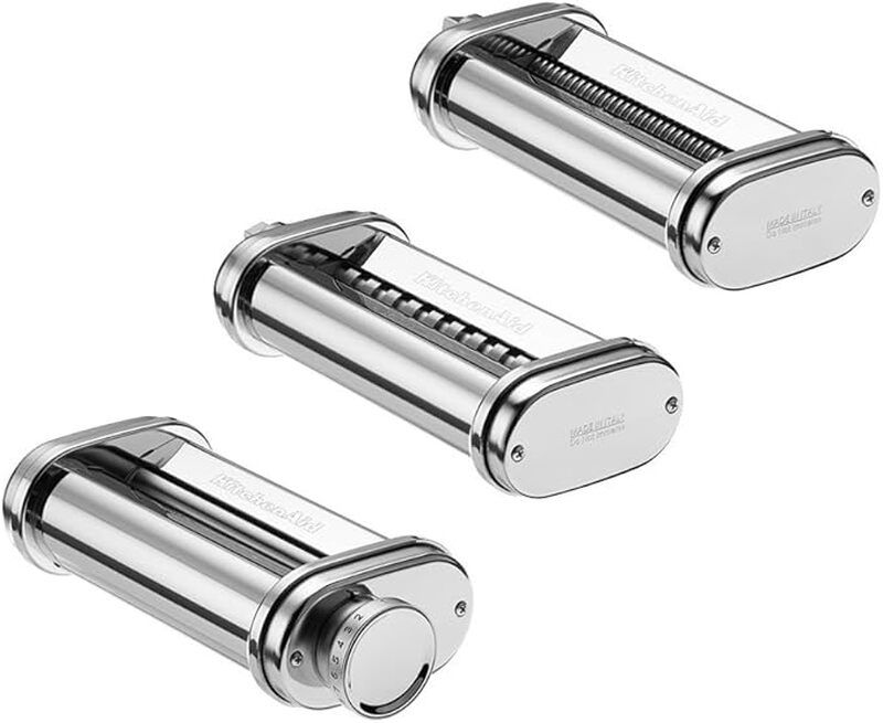 KITCHENAID 5KSMPRA Pasta Roller & Cutter Attachment - 3 Piece, Silver/Grey - Image 1