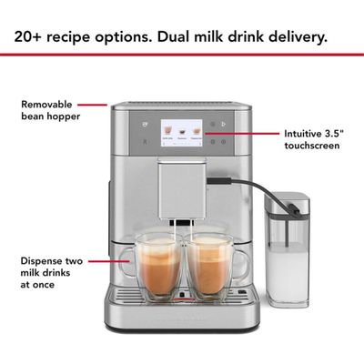 KITCHENAID KF7 Bean to Cup Coffee Machine - Stainless Steel, Stainless Steel