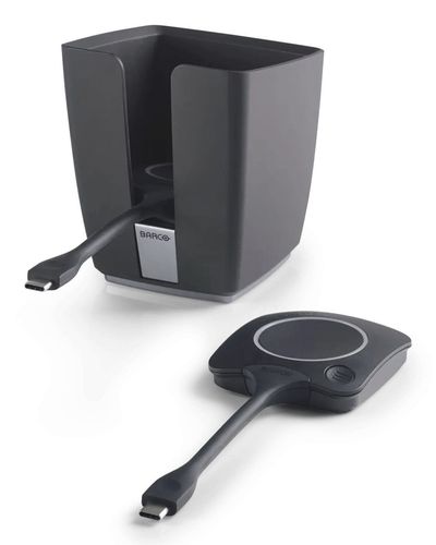 Barco ClickShare Button and Tray Pack. Product colour: Black Placement supported: Desk Brand compatibility: Barco. Connectivity technology: Wired. Packaging content: ClickShare Tray 2 Buttons