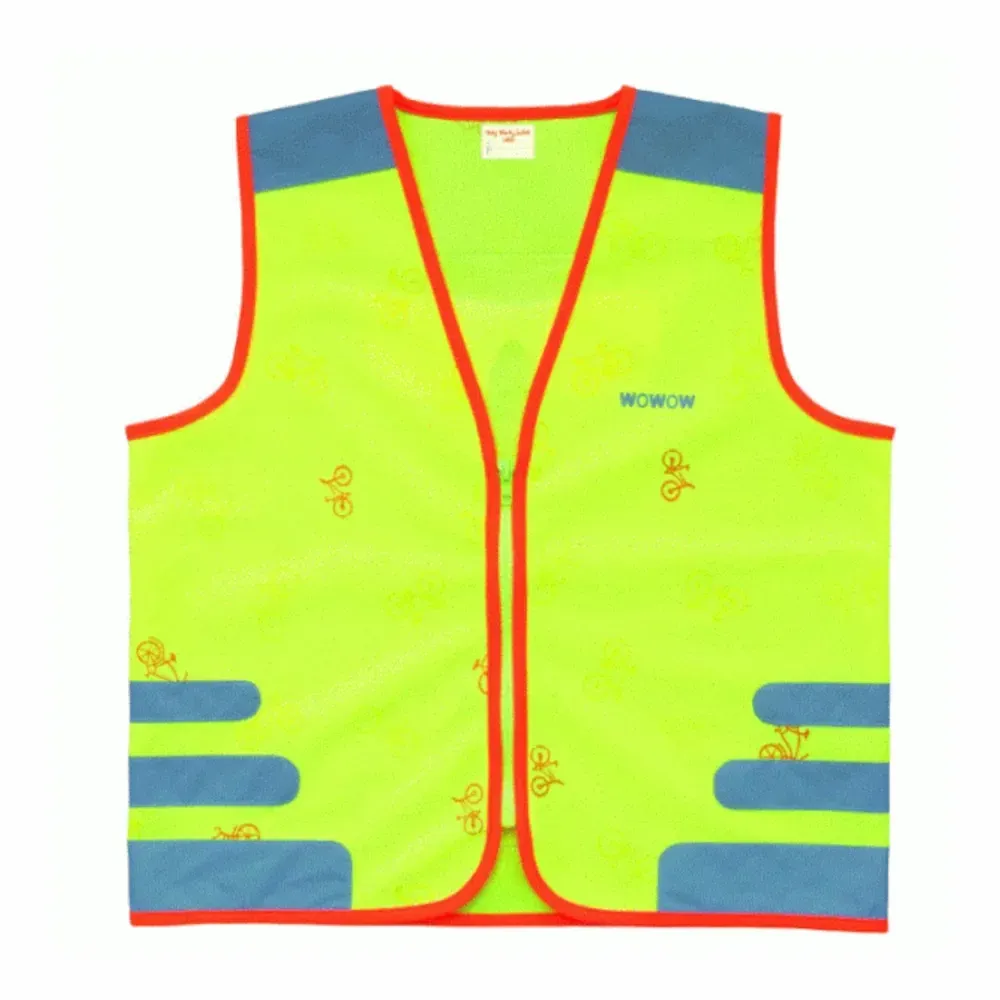 Wowow Nutty Kids Safety Cycling Vest Hi-Viz Reflecticve/Yellow - Image 1