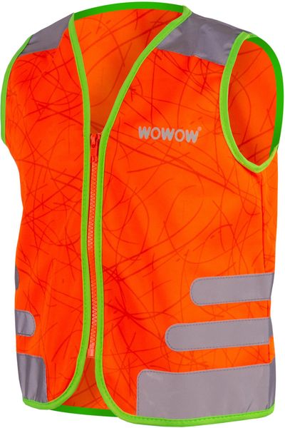 Wowow Nutty Kids Safety Cycling Vest Hi-Viz Reflecticve/Orange - Thumbnail 2