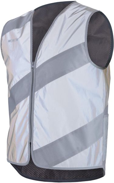 Wowow Roadie Full Reflective Cycling Vest Grey/Reflective - Thumbnail 2