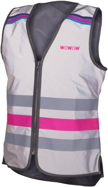 Wowow Lucy Full Reflective Safety Road/Commute Cycling Vest Hi-Viz/Pink - Thumbnail 2