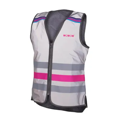 Wowow Lucy Full Reflective Safety Road/Commute Cycling Vest Hi-Viz/Pink