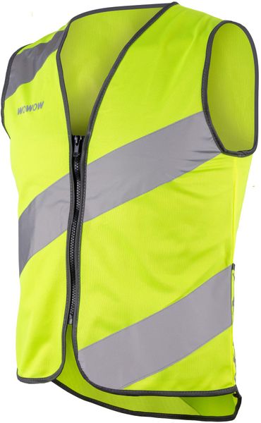 Wowow Roadie Safety Cycling Vest Reflective/Fluorescent Yellow - Thumbnail 2