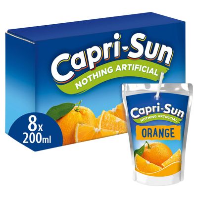 Capri-Sun Orange 8 x 200ml Kids' Juice Drink - Thumbnail 2
