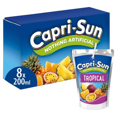Capri-Sun Tropical 8 x 200ml Kids' Juice Drink - Thumbnail 2