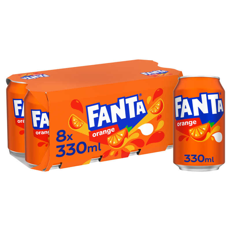 Fanta Orange 8 x 330ml - Image 1