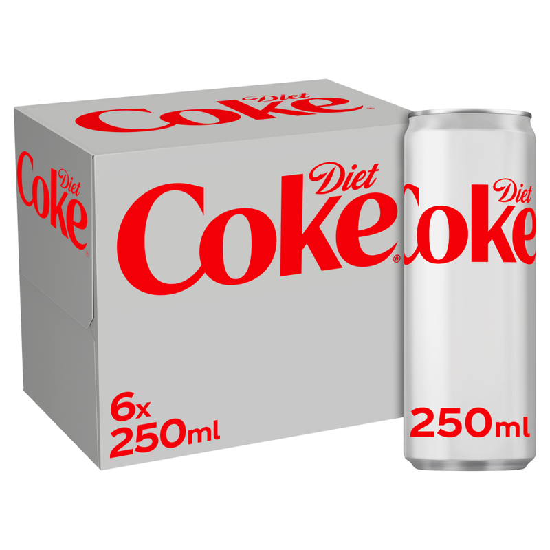 Diet Coke 6 x 250ml - Image 1