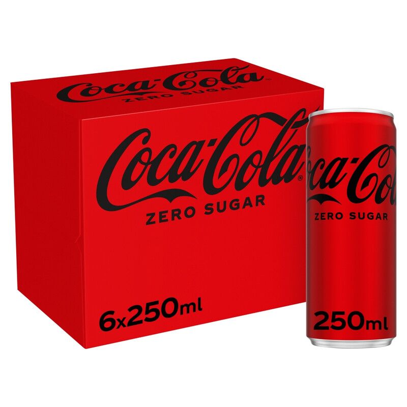 Coca-Cola Zero Sugar 6 x 250ml - Image 1