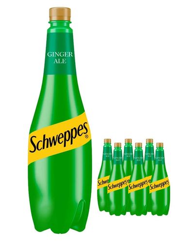 Schweppes Ginger Ale, 6 x 1 L