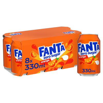 Fanta Orange Zero 8 x 330ml - Thumbnail 2