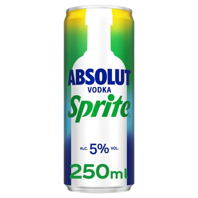 Absolut Vodka & Sprite 250ml - Thumbnail 2