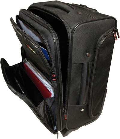 Monolith Wheeled Overnight Laptop Case w/Removable Case Black 1329