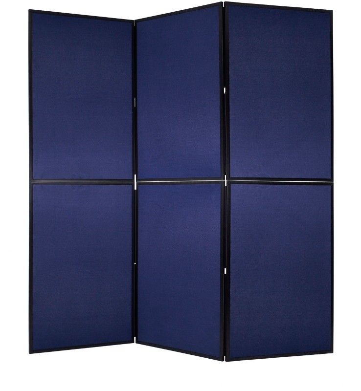 Bi-Office Showboard Exhibition System 6 Panel Blue/Grey - DSP330516 DD - Image 1