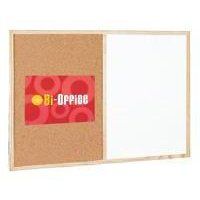 Bi-Office Combination Board Cork/Non Magnetic Whiteboard Pine Frame 600X400mm - Mx03001010