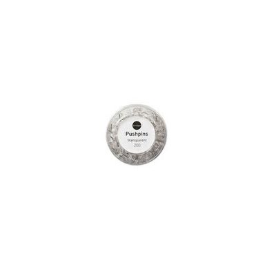 Bi-Office PUSH PINS CLEAR/TRANSPARENT PK200