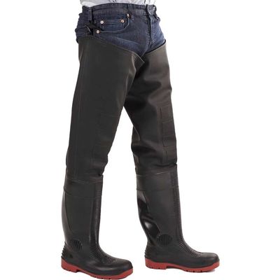 Amblers Safety Rhone Thigh Safety Wader Black / Red Size 6