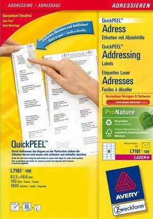 Avery L7161-100 addressing label White - Image 1