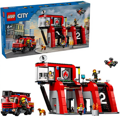 LEGO City 60414 Fire Station with Fire Truck - Thumbnail 2