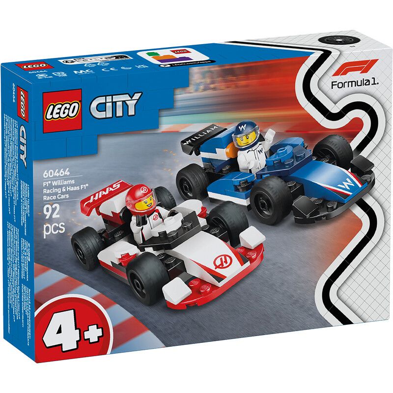 LEGO City 60464 F1 Williams Racing & Haas F1 Race Cars Set - Image 1