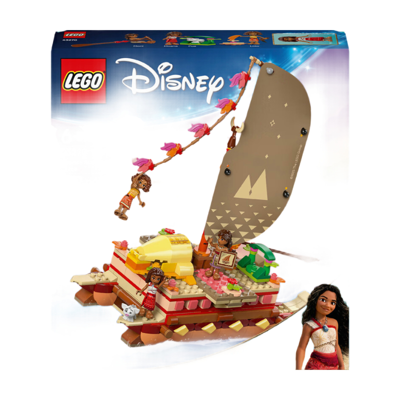 LEGO Disney Princess 43270 Moana's Adventure Canoe Set - Image 1