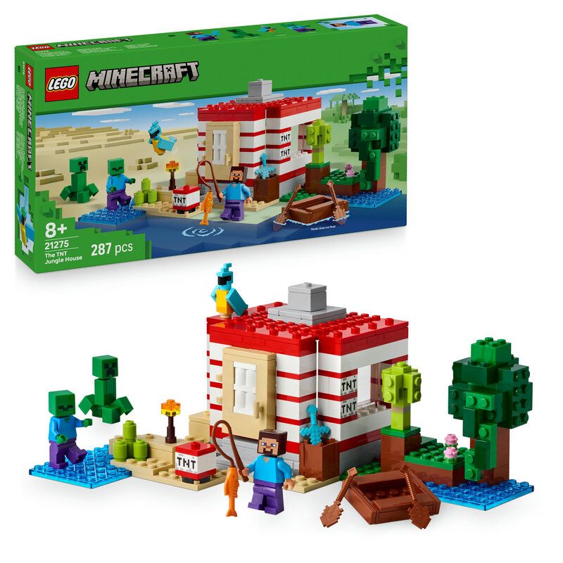 LEGO Minecraft 21275 The TNT Jungle House Set - Image 1