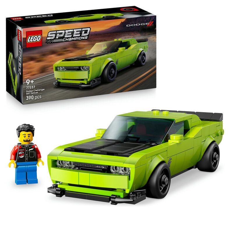 LEGO Speed Champions 77237 Dodge Challenger SRT Hellcat Sports Car Set - Image 1
