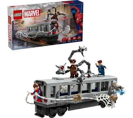 LEGO Marvel 76321 Spider-Man vs. Doc Ock Subway Train Scene Set