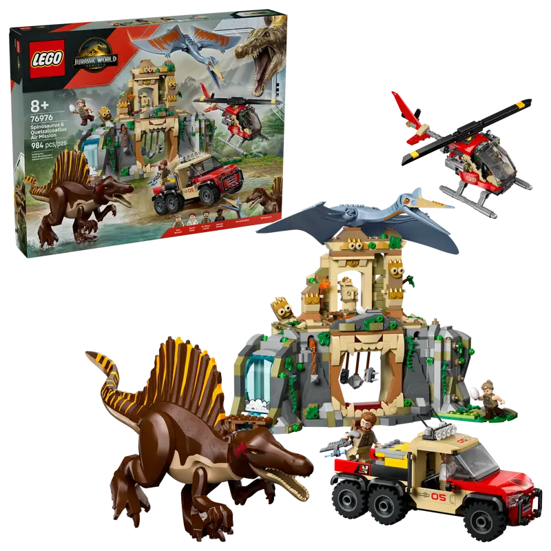 LEGO Jurassic World 76976 Spinosaurus & Quetzalcoatlus Air Mission Set - Image 1