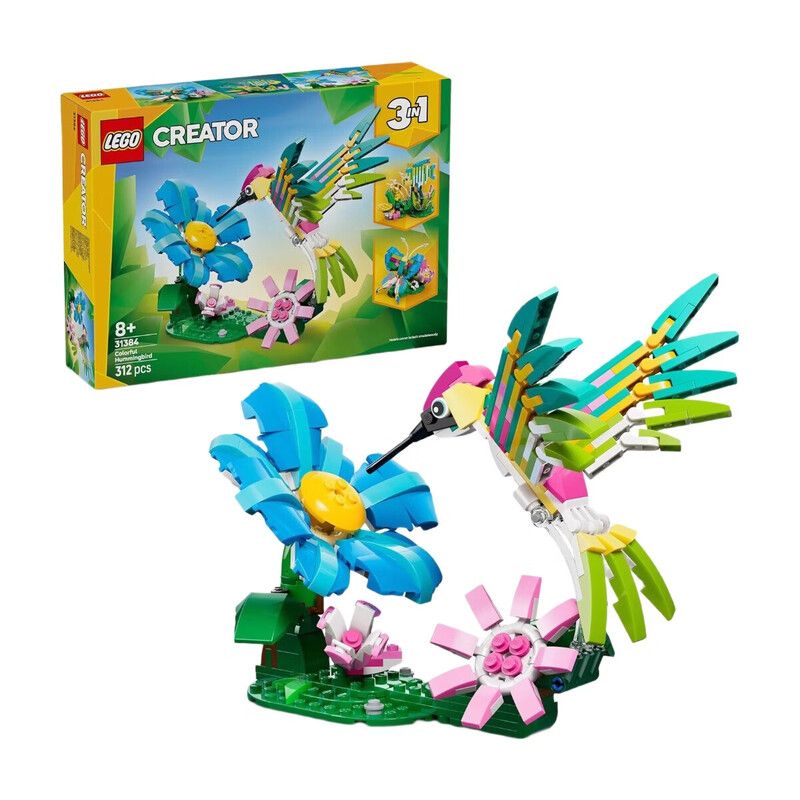 LEGO Creator 31384 3-in-1 Wild Animals: Colourful Hummingbird Set - Image 1