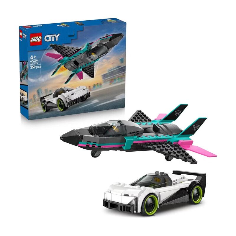 LEGO City 60489 Jet vs. Car Set - Image 1