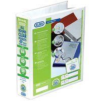 Elba Panorama Presentation Ring Binder Polypropylene 4 D-Ring A4 50mm Rings White (Pack 10) 400001309